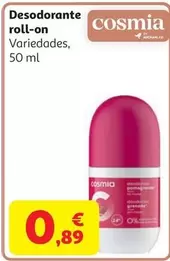 DESODORANTE SIN MANCHAS ROLL'ON COSMIA 50 ML
