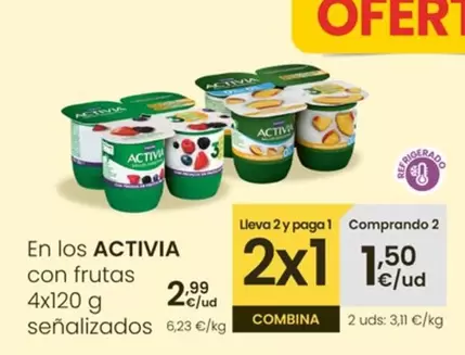 Danone - En Los Activia Con Frutas Senalizados