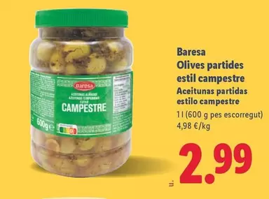 Baresa - Olives Partides Estil Campestre