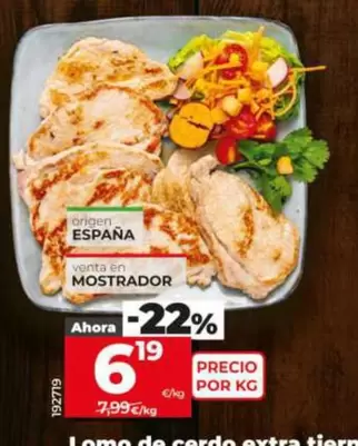 Lomo De Cerdo Extra Tierno