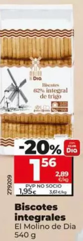 El Molino De Dia - Biscotes Integrales 