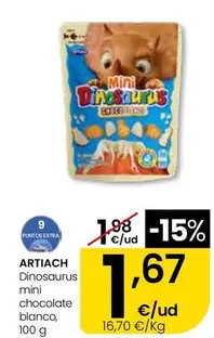 Artiach - Dinosaurus Mini Chocolate Blanco
