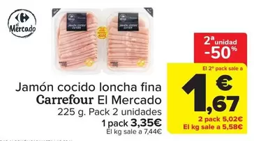 carrefour - Jamon Cocido Loncha Fina El Mercado