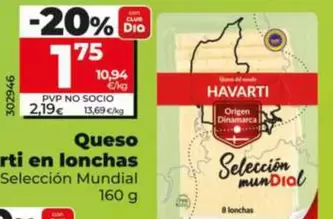 Dia Seleccion Mundial - Queso Havarti En Lonchas 