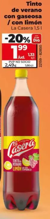 La Casera - Tinto De Verano Con Limón