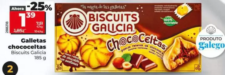 Biscuits Galicia - Galletas Chococeltas 