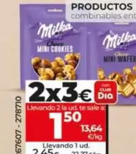Milka - Galletas Mini/Mini Wafers De Barquillo Recubiertas De Chocolate