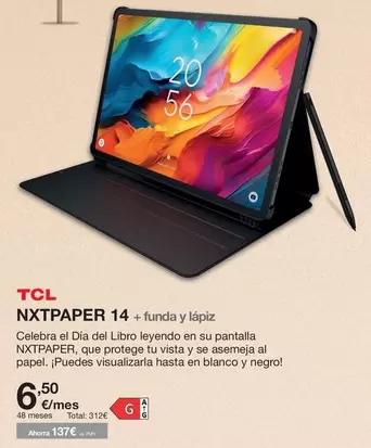 TCL - Nxtpaper 14 + Funda Y Lapiz