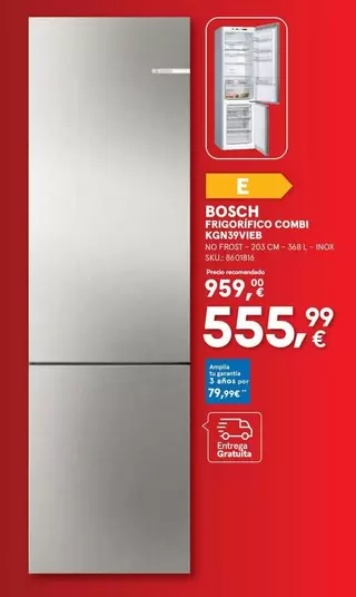 Bosch - Frigorífico Combi KGN39VIEB
