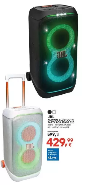 JBL - Altavoz Bluetooth Party Box Stage 320