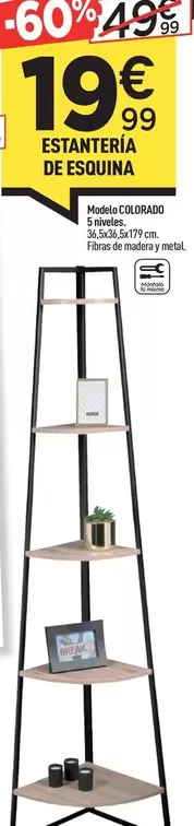 Estantería De Esquina Modelo Colorado