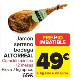 Altorreal - Jamon Serrano Bodega