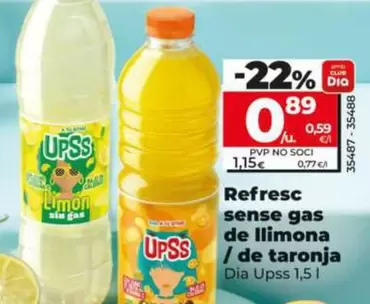 Dia Upss - Refresco Sin Gas De Limón/De Naranja 