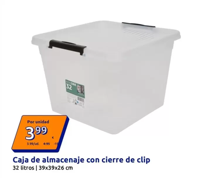 Caja De Almacenaje Con Cierre De Clip