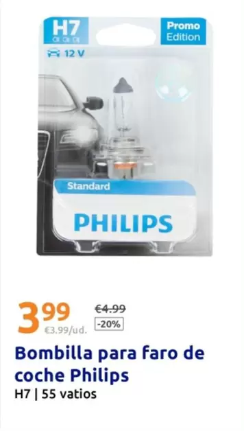 Philips - Bombilla Para Faro De Coche