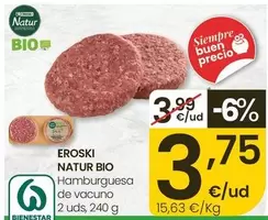 Eroski Natur Bio - Hamburguesa De Vacuno