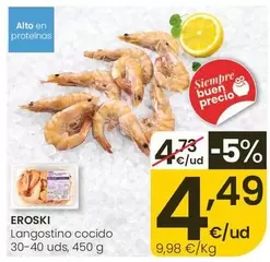 Eroski - Langostino Cocido 30-40