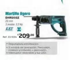 Makita - Martillo Ligero DHR202Z
