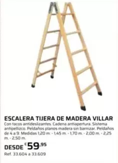 Villar - Escalera Tijera De Madera