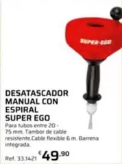 Super Ego - Desatascador Manual Con Espiral