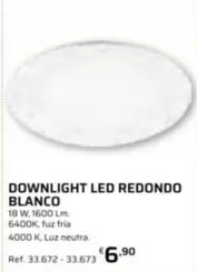 Downlight Led Redondo Blanco