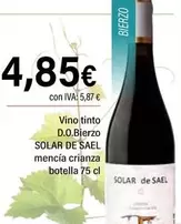 Solar De Sael - Vino Tinto D.O.Bierzo Mencia Crianza
