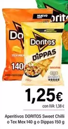 Doritos - Aperitivos Sweet Chilli O Tex Mex O Dippas