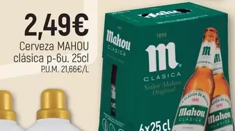 Mahou - Cerveza Clásica P-6u.