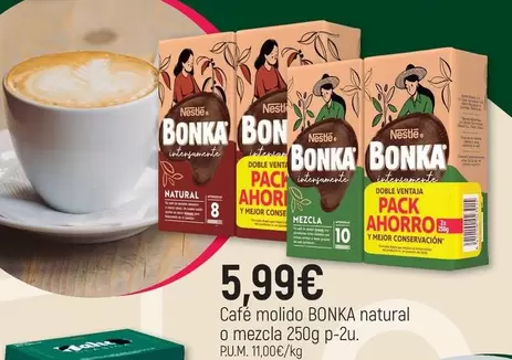 Bonka - Cafe Molido Natural O Mezcla