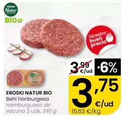 Eroski Natur Bio - Hamburguesa De Vacuno