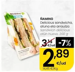 Ñaming - Sandwich Delicious Atún Huevo