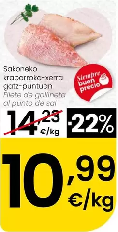 Filete De Gallineta Al Punto De Sal