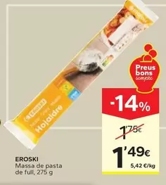 Eroski - Massa De Pasta De Full