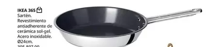 Ikea -  365 Satreu Revestimiento Antiadherente De Ceramic Acol-gel, Acceso Inoxidable