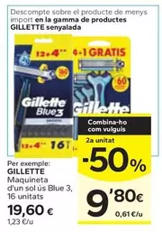 Gillette - Maquineta D'un Sol Ús Blue 3