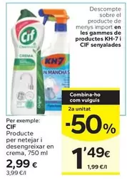 Cif - Producte Per Netejar I Desengreixar En Crema