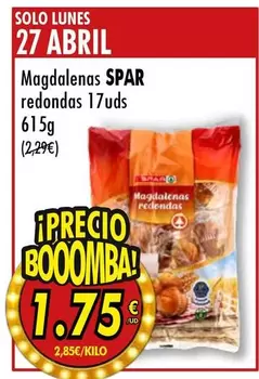 Spar - Magdalenas Redondas 17uds