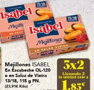 Isabel - Mejillones En Escabeche Ol-120 O En Salsa De Vieira