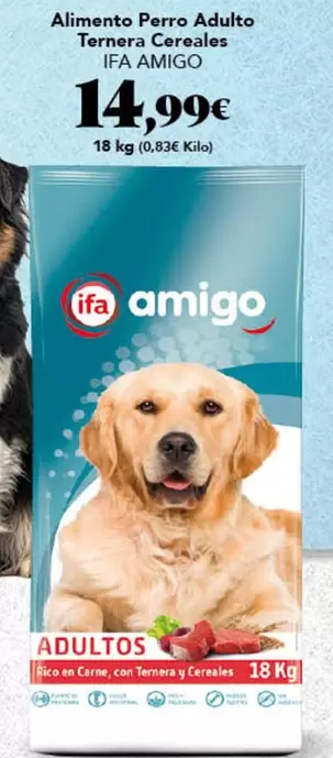 ifa amigo - Alimento Perro Adulto Ternera Cereales
