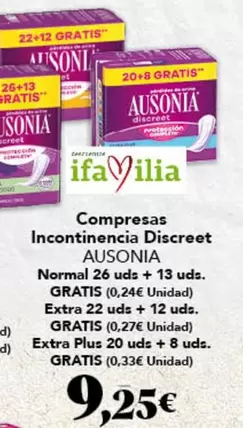Ausonia - Compresas Incontinencia Discreet