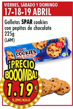 Spar - Galletas Cookies Con Pepitas De Chocolate