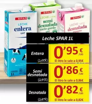 Spar - Leche Semi Desnatada