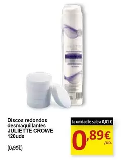 juliette crowe - Discos Redondos Desmaquillantes