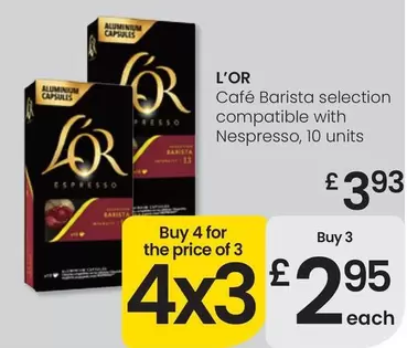 L'or - Cafe Barista Selection Compatible With Nespresso