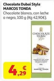 CHOCOLATE NEGRO DUBAI STYLE MARCOS TONDA 100 G