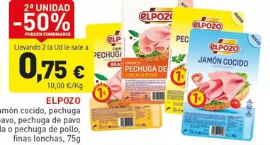 Elpozo - Jamón Cocido Pechuga De Pavo, Pechuga De Pavo Braseado O Pechuga De Pollo, Finas Lonchas