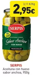 Serpis - Aceituna Con Hueso Sabor Anchoa