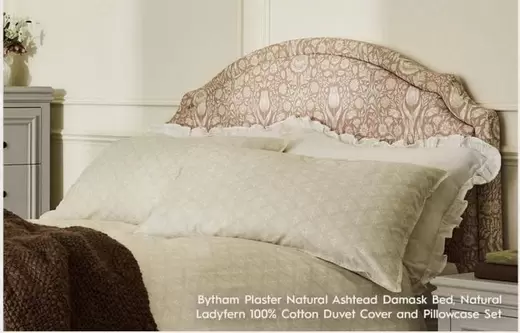 Byhham Plaster Natural Ashhcad Damask Bed-natyral Lady-tenn 100% Cotton Duvel Cover And Pillowcase Set