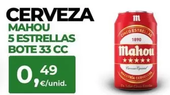 Mahou - Cerveza 5 Estrellas Bote