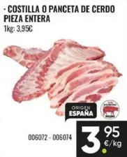 Costilla O Panceta De Cerdo Pieza Entera